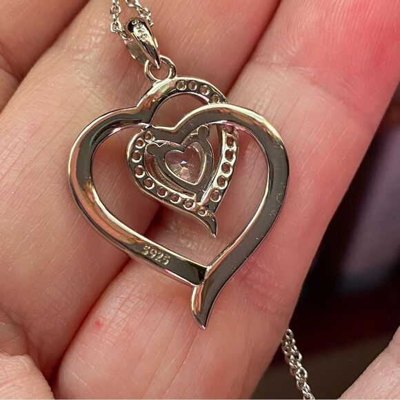 Always My Mother Forever My Friend Sterling Silver CZ Necklace - Picture 6 of 7